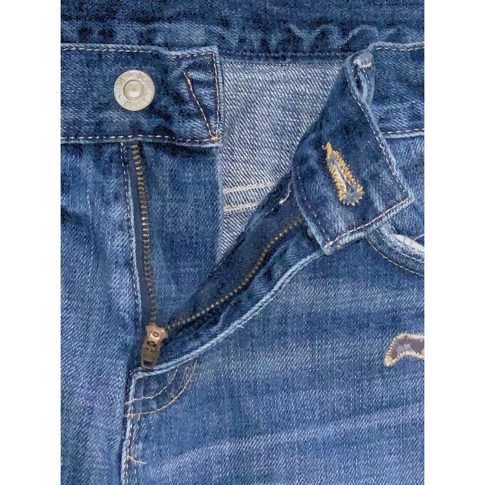 RALPH LAUREN Distressed Floral Patchwork Jean Shorts Denim Supply Boyfriend 27w - Picture 12 of 14